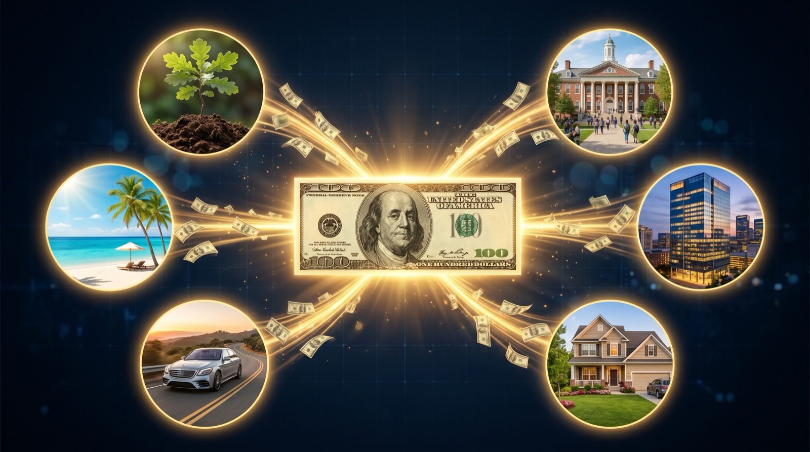 IBC policy funds wealth growth, education, vacation, business, vehicles, and real estate